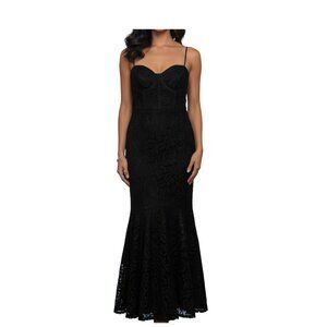 225. Lulu’s Black Lace Mermaid Gown – NWOT